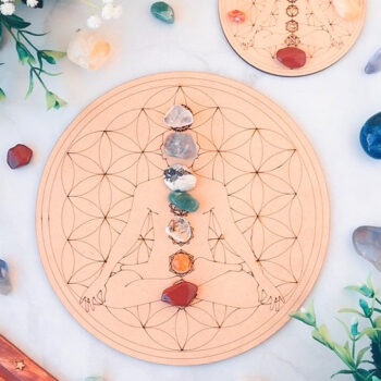 Altar 7 chakras flor piedra