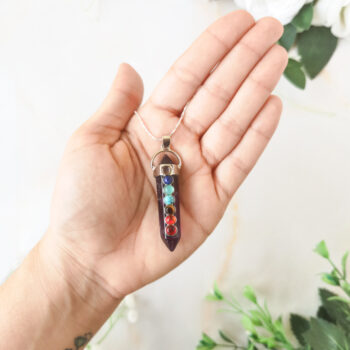 Colgante 7 chakras amatista