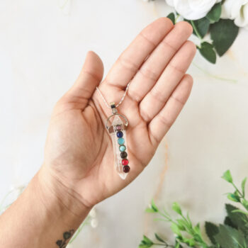 Colgante 7 chakras cuarzo cristal