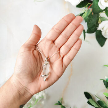 Colgante rustico cuarzo cristal