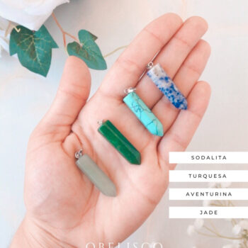 Colgantes Obelisco 2 (Sodalita, Turquesa, Aventurina, Jade)